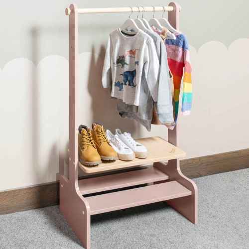 Chic Children s Wardrobe Solution Boori Kids Clothing Rack in Cherry Almond